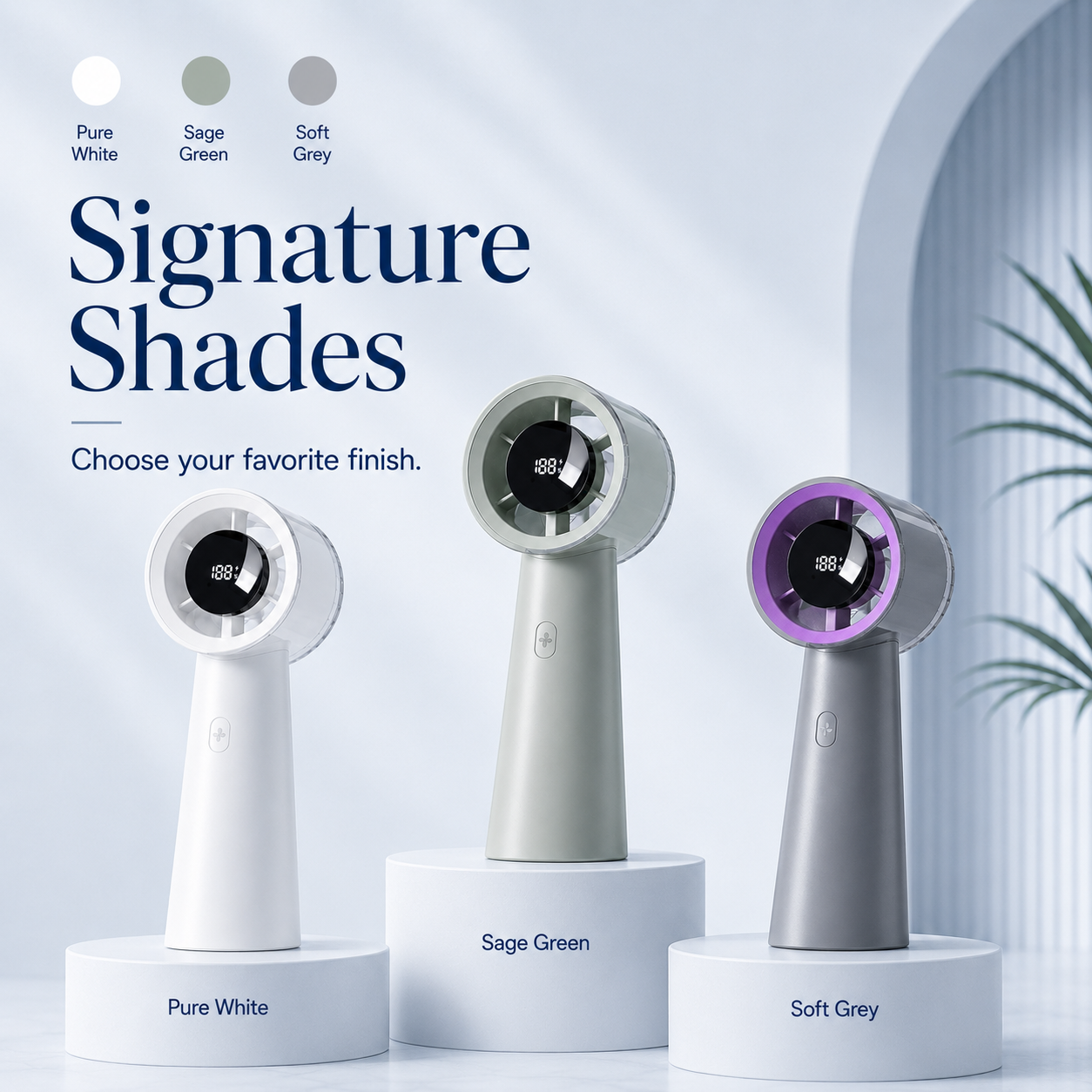 Mini Portable Turbo Fan with Digital Display