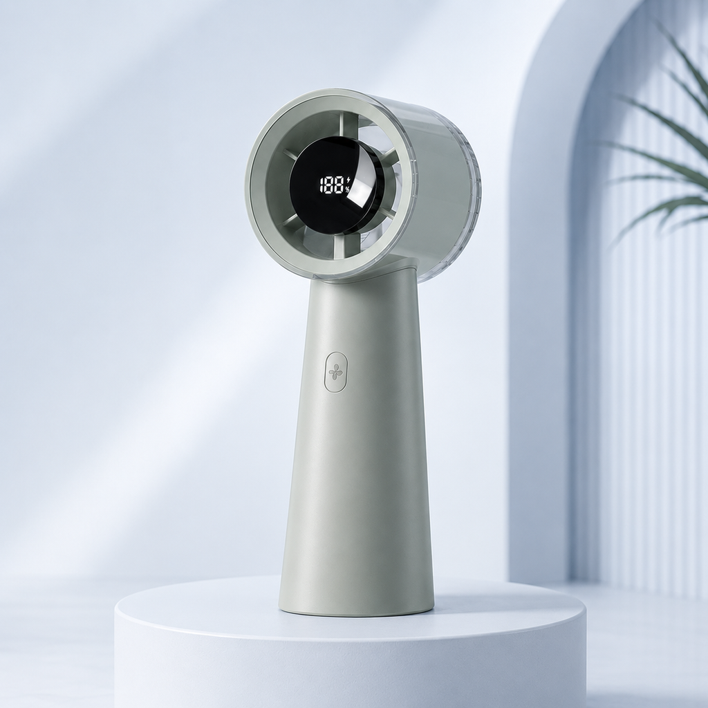 Mini ventilateur turbo portable avec affichage numérique